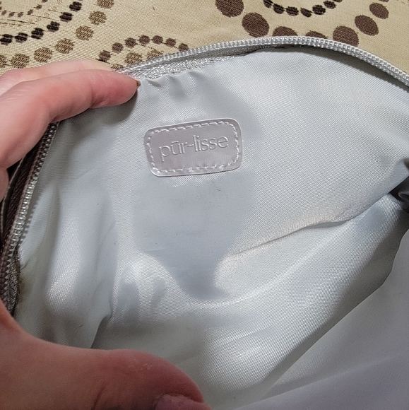 Purlisse  Silver Cosmetic Makeup Bag - Picture 9 of 14